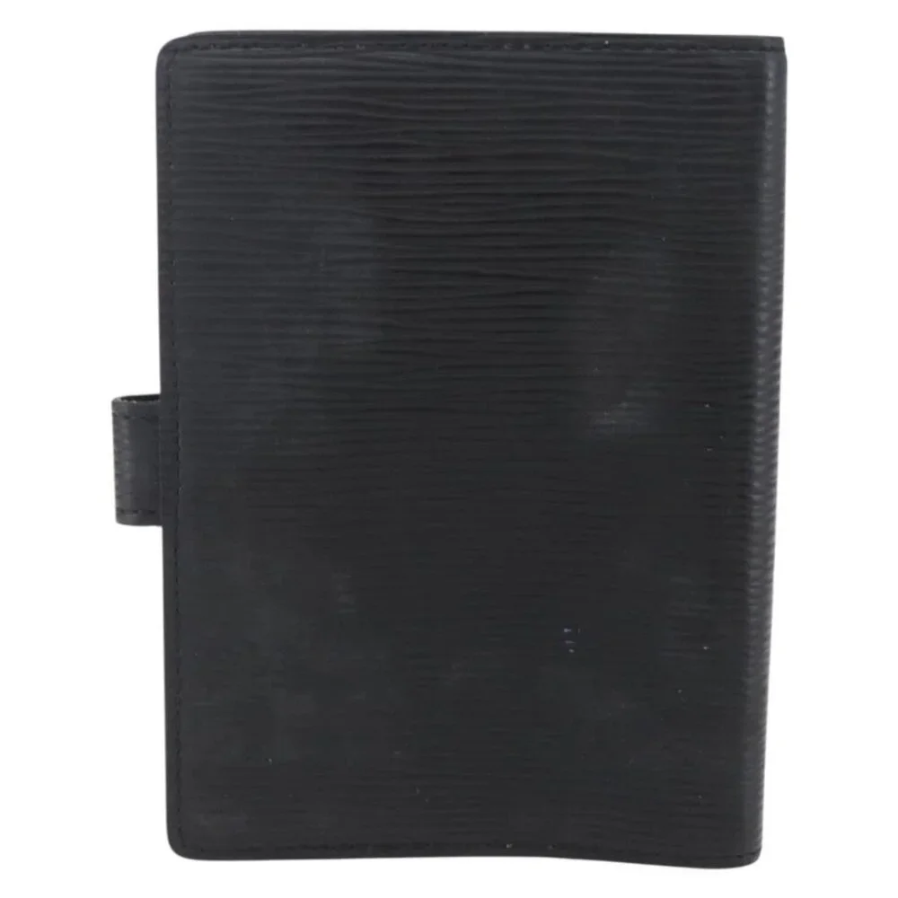 LOUIS VUITTON Epi Agenda PM Day Planner Cover Black R20052 LV Auth BA8370